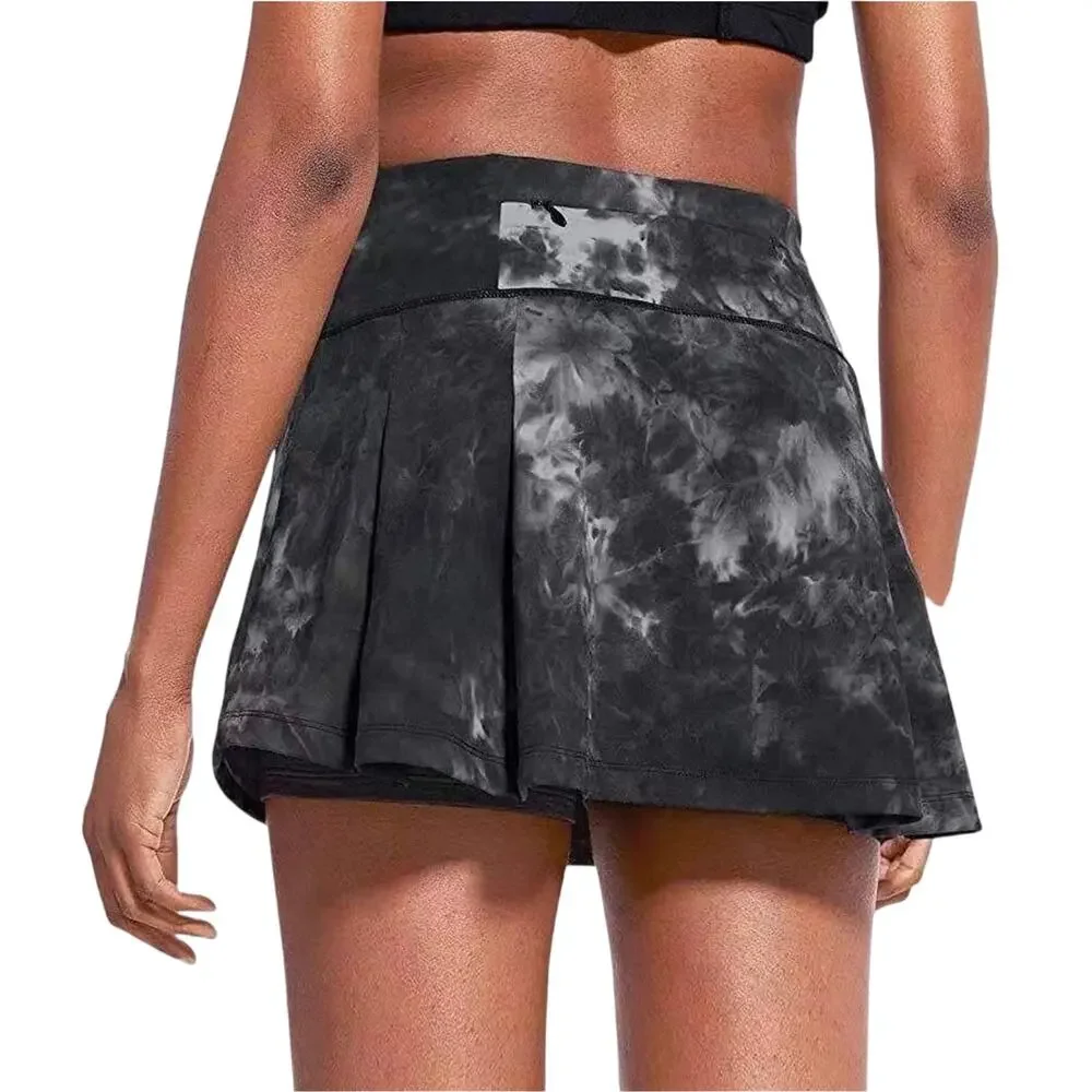 Baleaf Flyleaf Tie Dye Grey Blue‎ Tennis Skort Medium Built-In Shorts
